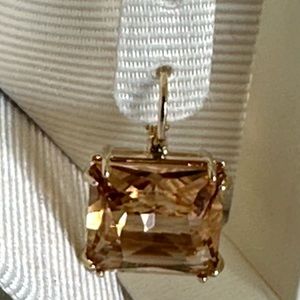 Swarovski Millenia drop earrings amber colored